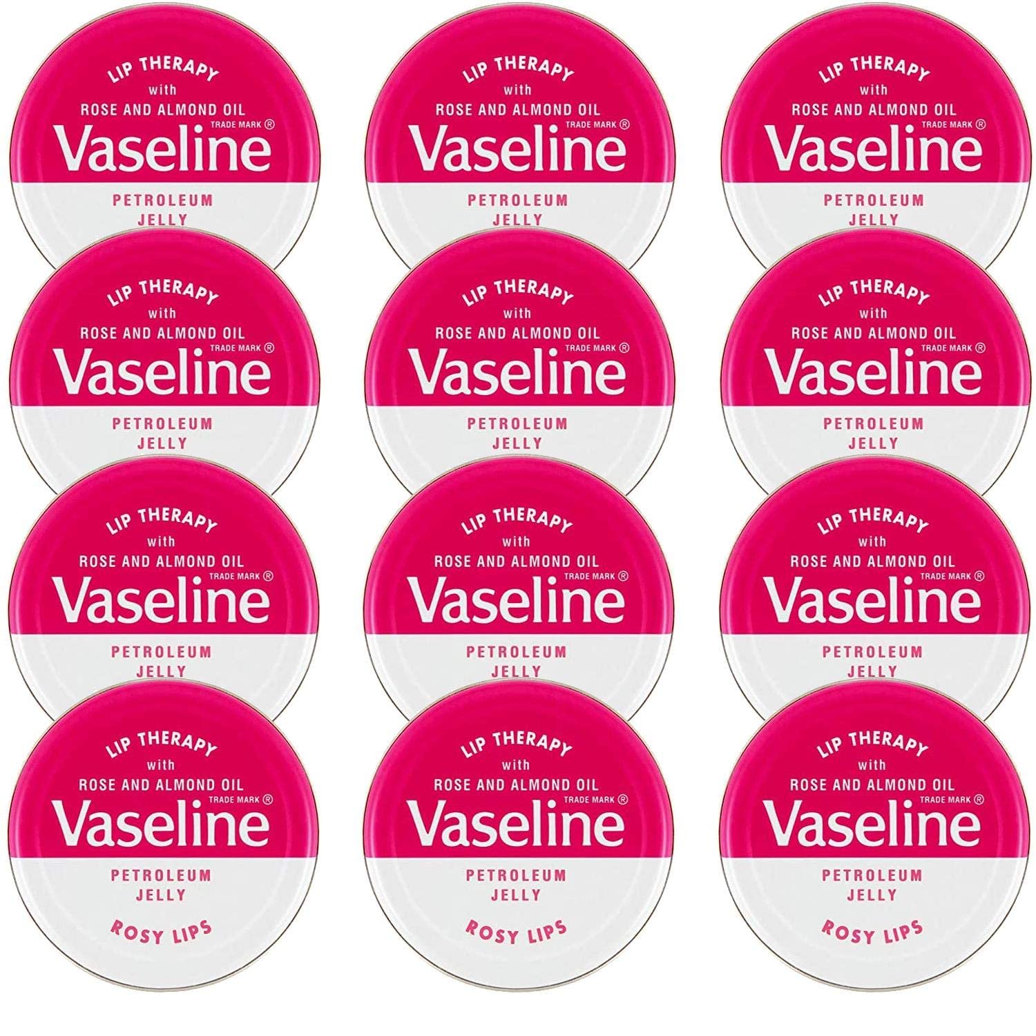 Product image of Vaseline Lip Balm Rosy Lips 0.7 oz 0.7 oz Pack of 12
